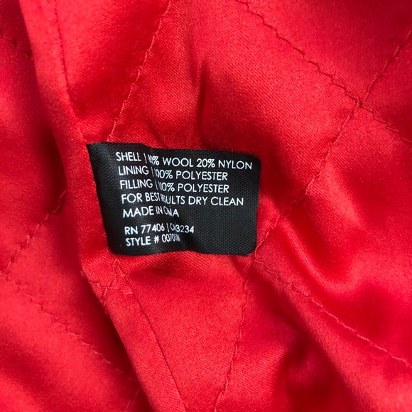 Club Monaco Italian Wool Coat XS Red - Picture 4 of 5